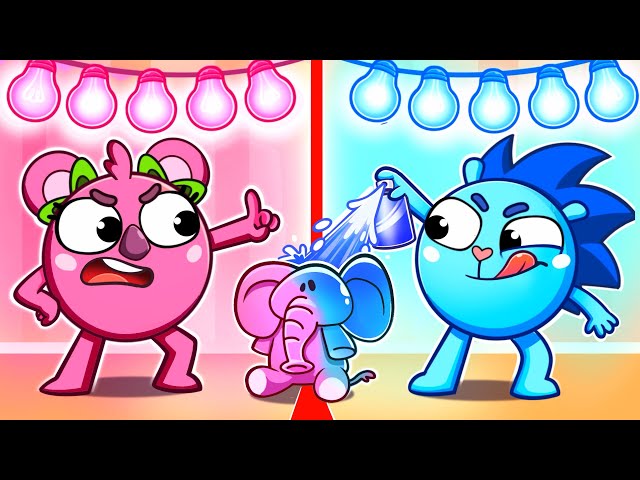 Pink or Blue Duel Song 🩷💙 | Funny Kids Songs 😻🐨🐰🦁 And Nursery Rhymes by Baby Zoo class=