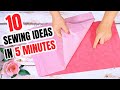 10 SEWING IDEAS TO MAKE IN 5 MINUTES | SHOWOFCRAFTS