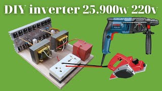 How to make a simple inverter 25900w, 18 transistor d718, No IC