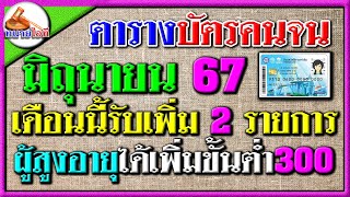 เดือนนี้เพิ่ม 2 สิทธิ ผู้สูงอายุรับแน่ 1 สิทธิ 300 บาท เงินเข้าบัตรคนจน มิถุนายน 67 #บัตรสวัสดิการแห