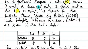 Form 4 Maths - Matrix practice question