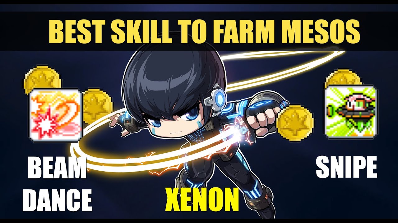 Maplestory m Xenon Best Skill to Farm mesos at SF80 YouTube