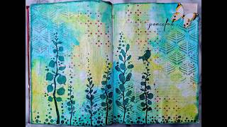 Mixed Media Art Journal Page - Let's Make A Mess