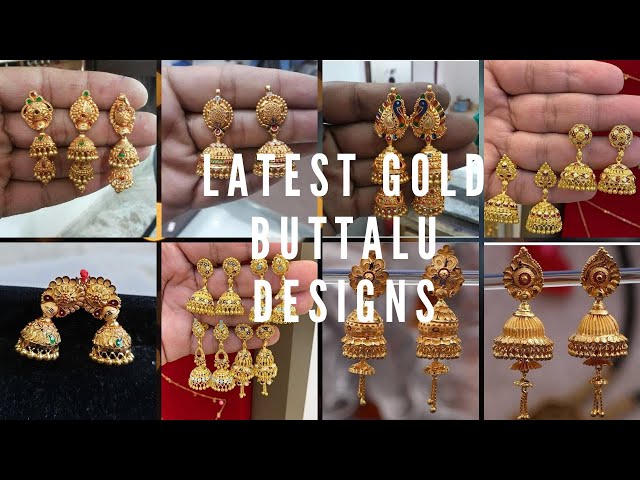 Buy 22Kt Gold Semi Precious Stone Buttalu Earrings 74VK8994 Online from  Vaibhav Jewellers