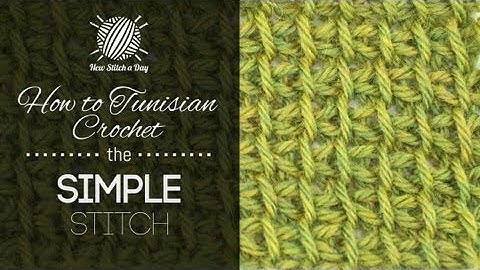 How to Tunisian Crochet the Tunisian Simple Stitch (Left Handed)