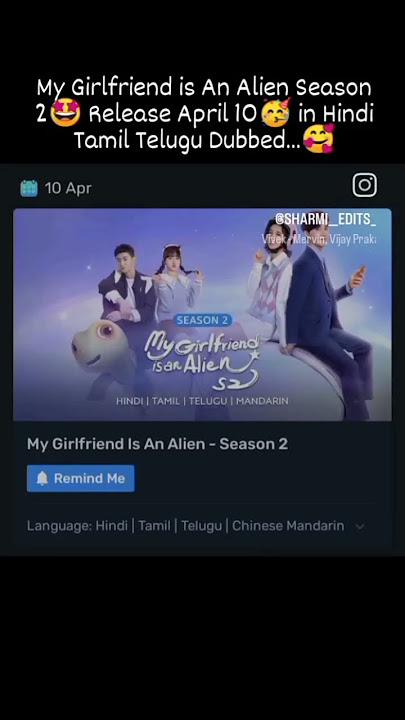 my girlfriend is alien season 2💗 tamil dubbed 🥰