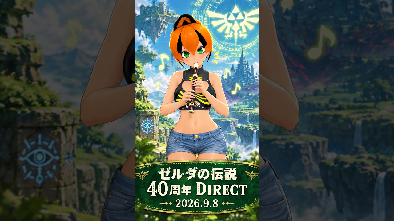 【ゼルダ40周年】ダイレクト前にサリアの歌(完全再現)でも聞いて落ち着け！#時のオカリナ　#新人VTuber　#ロウラン団