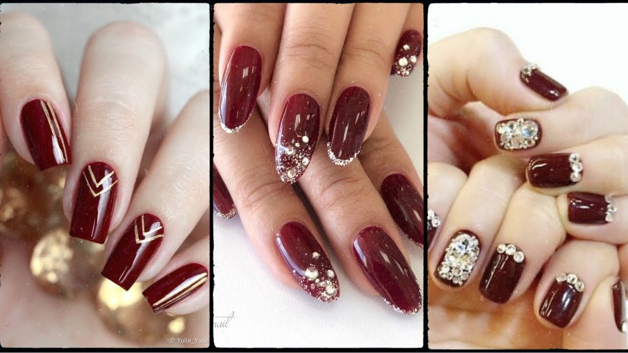 75+ Most Gorgeous Maroon Nail Art Designs For Girls // Olad Beauty ...