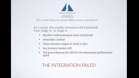 Why Post Merger or Acquisition Integrations Fail.