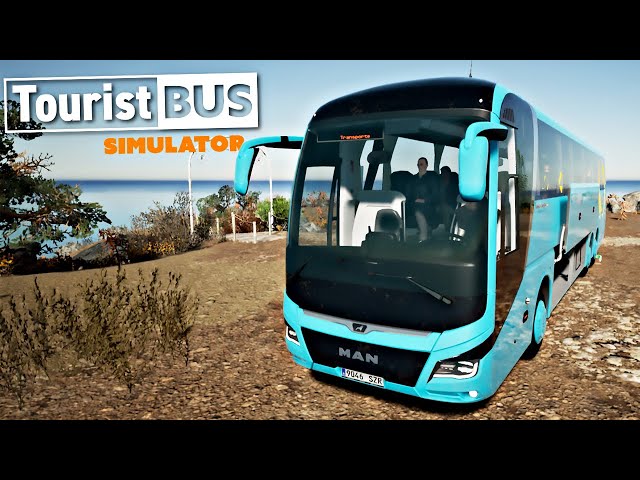 Ônibus turístico moderno: simulador de ônibus offroad novo ônibus