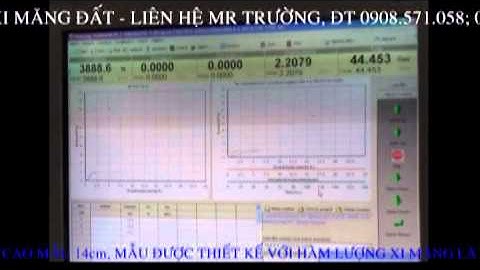 CỌC XI MĂNG ĐẤT - BIỂU ĐỒ NÉN MẪU