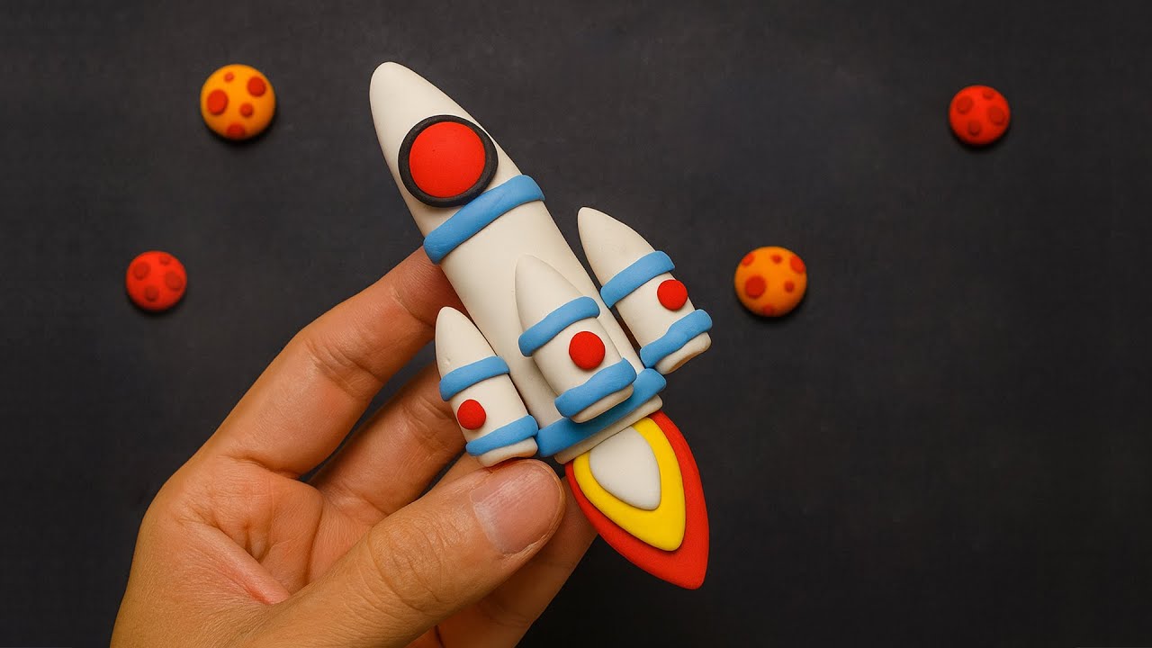 Spaceship clay art for kids | Spaceship Tutorial clay modelling for ...