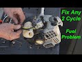 How to fix a 2 cycle  engine trimmer with fuel problems  wont start or run