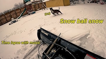 PLOWING HEAVY SNOW with my CUB CADET XT2 GX54D - TIME LAPSE