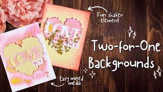 Get 2 Handmade Cards From 1 Background Panel!