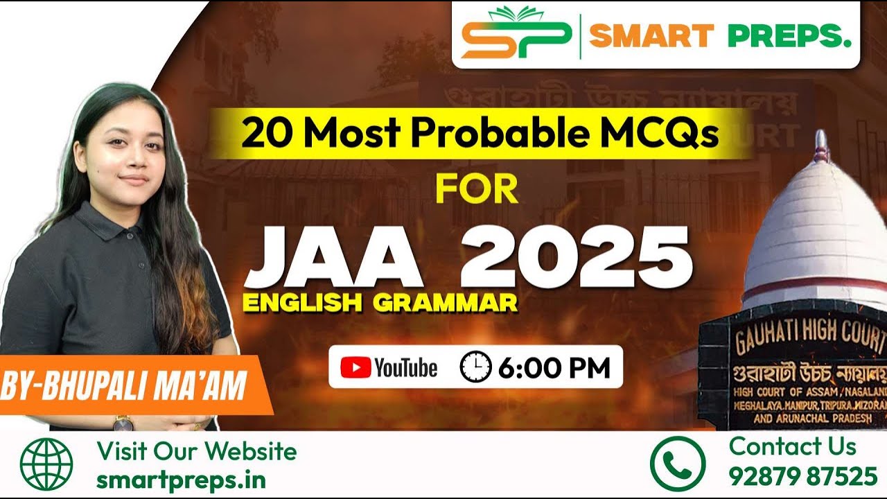 MOST PROBABLE MCQs OF ENGLISH GRAMMAR| JAA| BY BHUPALI MA'AM