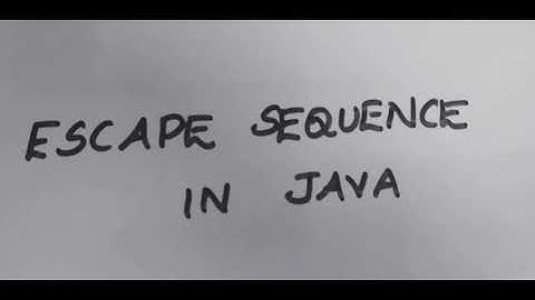 ESCAPE SEQUENCE IN JAVA|ICSE COMPUTER|CLASS 10