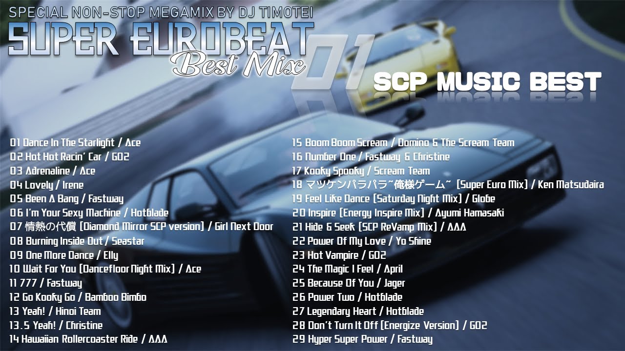 SUPER EUROBEAT Best Mix 01 - SCP Music Best (Non-Stop Mixed By DJ Timotei)