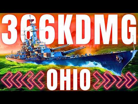 World of Warships: Player achieves an overwhelming 360,000+ damage with the Ohio battleship