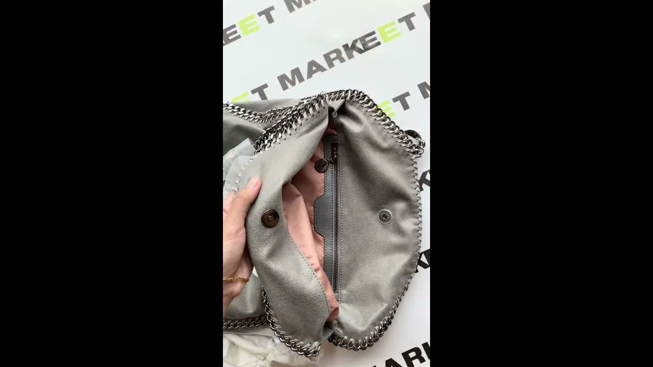 【関税&送料込】Stella Mccartney Light Grey Falabella Fold O Women Grey Falabella Fold-Over Tote | Stella McCartney US