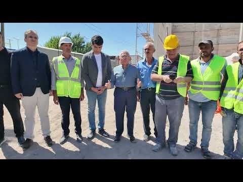 baskan buyukkilic'tan egribucak'taki yeni itfaiye binasinin insaatina yerinde inceleme