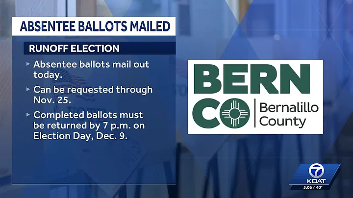 Absentee ballots mail out today for Albuquerque runoff election