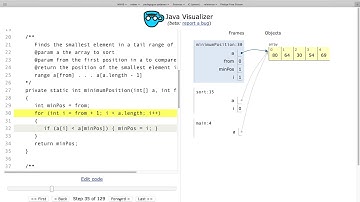 APCSA OOD 08.08 Selection Sort Java Visualizer