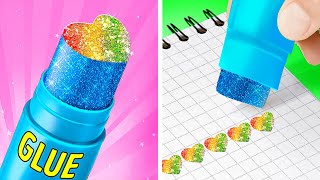 FANTASTIC RAINBOW HACKS AND IDEAS || Best School Hacks and Amazing DIY Tricks by 123 GO! Series