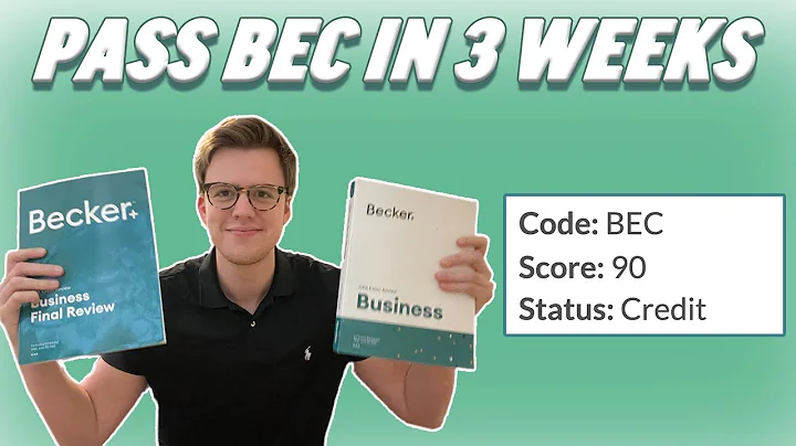 How to Pass the BEC CPA Exam in 3 Weeks with Becker- 2023 *First Try*