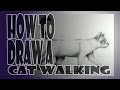 How to draw a cat walking