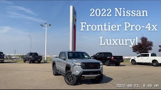 2022 Nissan Frontier Pro4x Luxury in Boulder Grey!