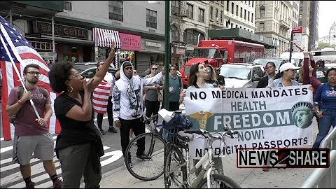 New Yorkers protest NYC teacher vaccine mandate