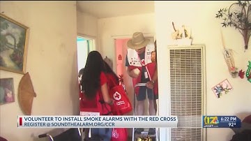 Volunteers to install smoke alarms with the Red Cross