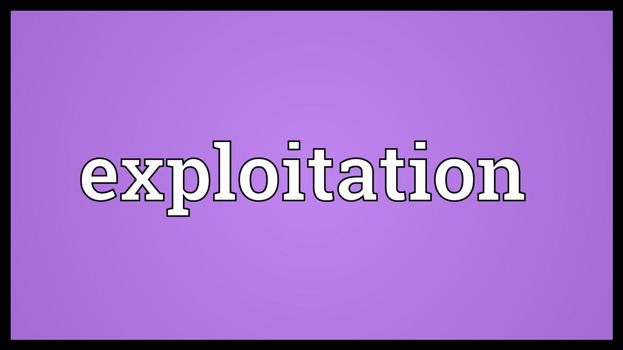 Exploitation Meaning In English Dictionary