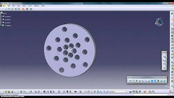 catia 8 Creating Staggered Circular Pattern, Creating Mirror of a feature with specifications  CATIA