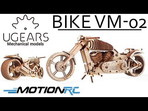 UGears Bike VM-02 Mechanical 3D Wooden Model Kit | Motion RC