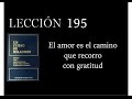 Lección 195 Un Curso de Milagros