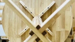 Making a sturdy table with one leg / Castle joint / Woodworking DIY by 검은별 공작소 B-Star Crafts 7,133 views 6 months ago 5 minutes, 34 seconds