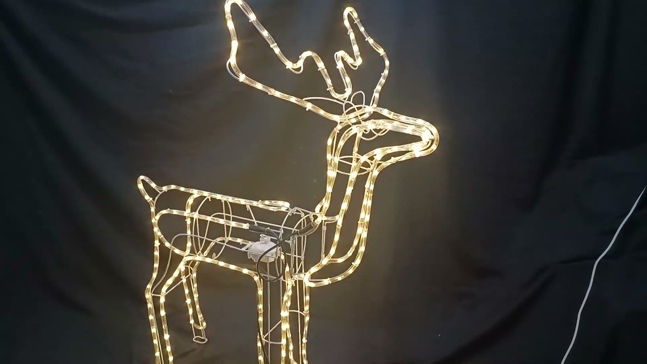LED standing deer head moved H4ft Christmas reindeer lights warm white LED rope deer foldable deer