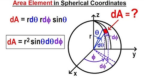 Physics Ch 67.1 Advanced E&M: Review Vectors (76 of 113) Area Element in Spherical Coordinates