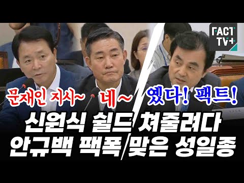 신원식 <strong>쉴드</strong> 쳐줄려다 안규백 팩폭 맞은 성일종