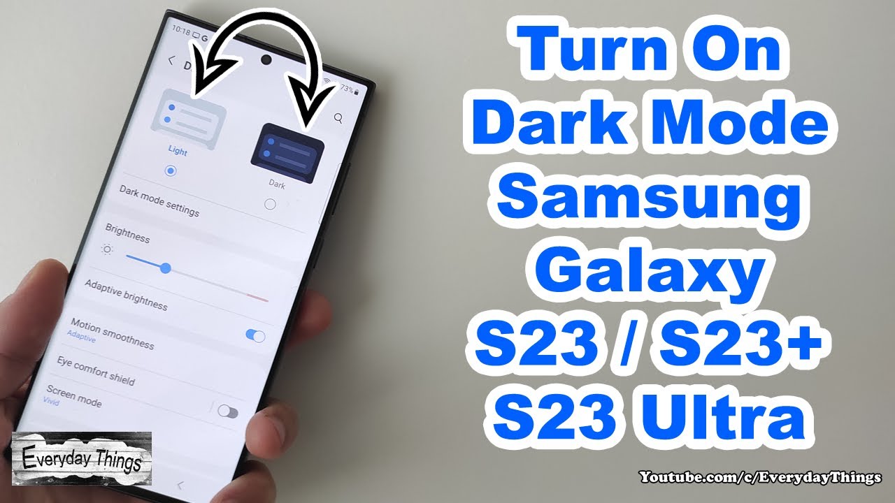 How to Turn On Dark Mode on Samsung Galaxy S23/S23+/S23 Ultra Stepby