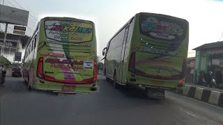 Sangar☆Pantura kembali ajang balap 3 Bus Cirebonan`Luragung anak Jawa Vs Faeza-Ksphn kejar Mudik