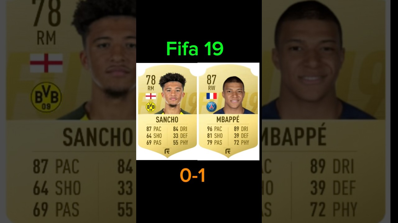 Sancho VS Mbappe FIFA EVOLUTION! 