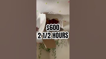 $600 2/12 Hour Drywall Repair Job #drywallrepair