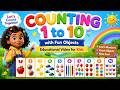 Counting 1 to 10 with Fun Objects Educational Video for Kids