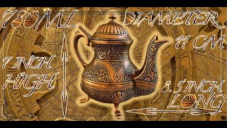 Brass teapot crafted from high quality Zamak