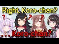 Everyone Gets Very Confused When Subaru Suddenly Called Korone "Koro-chan" [SMOK/Hololive]