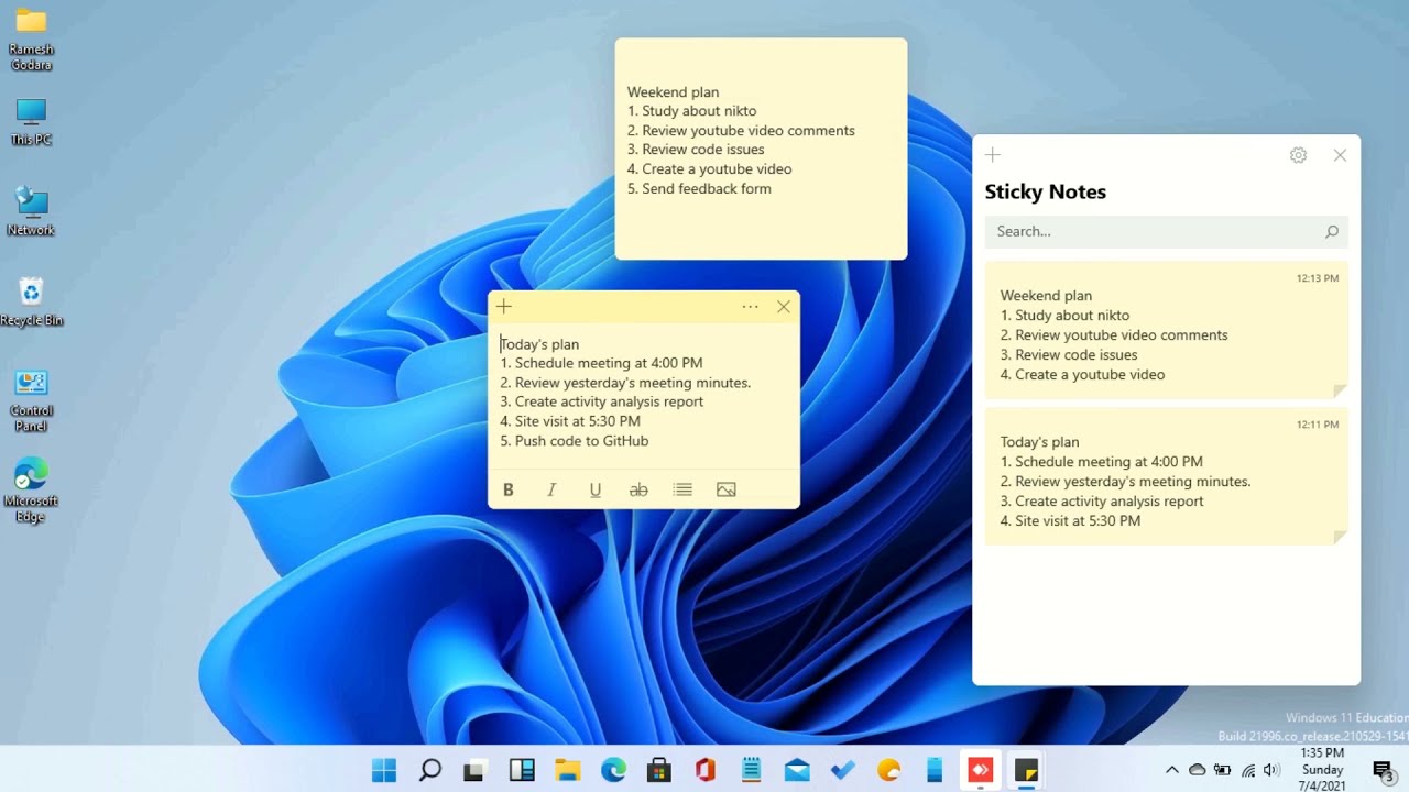 Notes windows 11