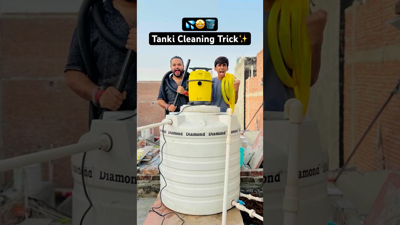 Tanki Cleaning Trick 🤩💦 #shorts #viral #trending